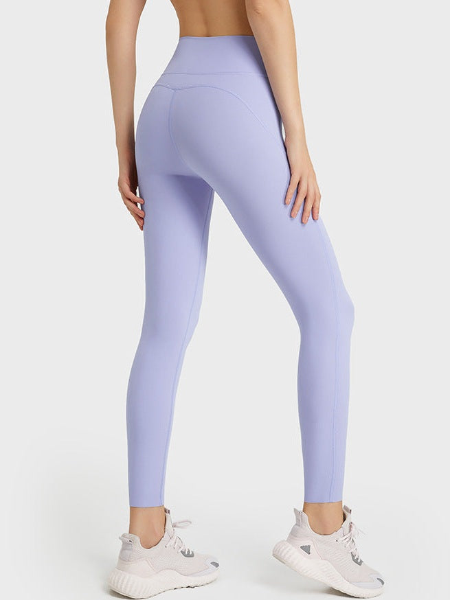 بنطال ضيق عالي الخصر بدون درزات