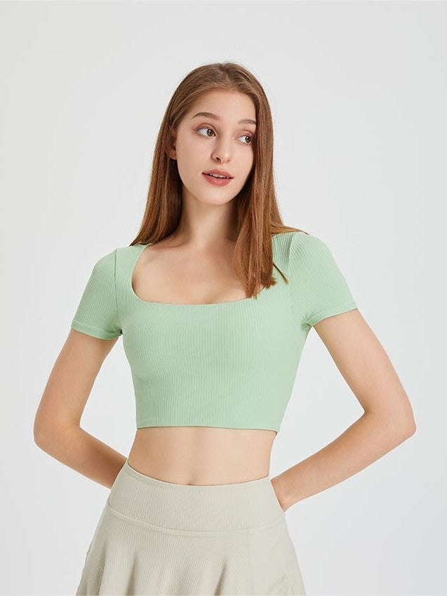 Yoga-Brustpolster-T-Shirt