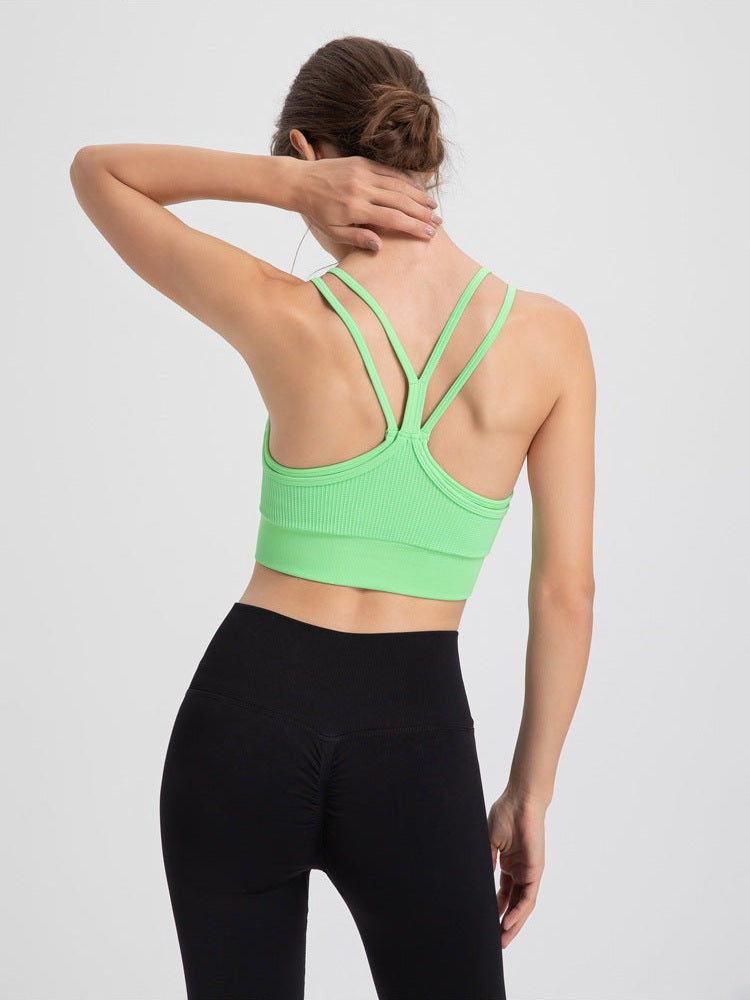 Spaghetti Strap Beauty Back Sports Bra