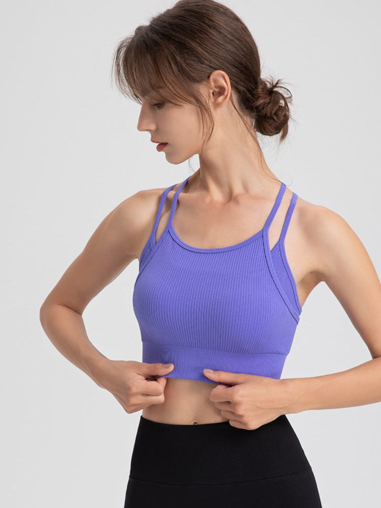 Spaghetti Strap Beauty Back Sports Bra