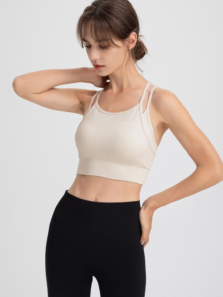 Spaghetti Strap Beauty Back Sports Bra