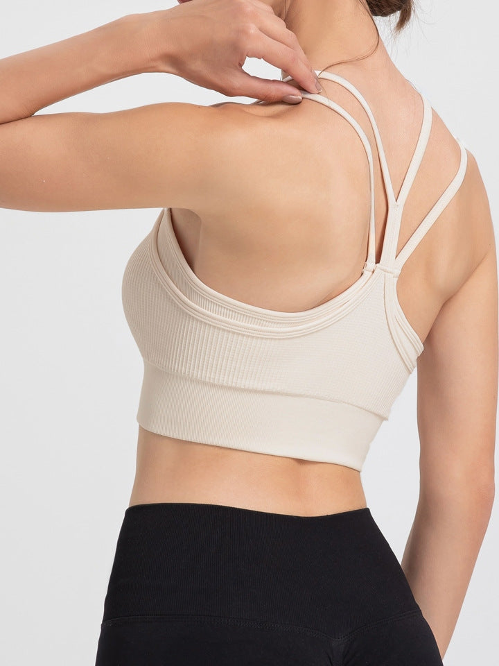 Spaghetti Strap Beauty Back Sports Bra