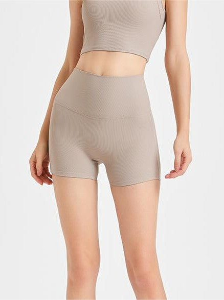 Yoga-Shorts mit gekreuztem Rückenteil und hohem Bund