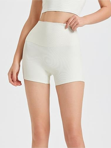 Yoga-Shorts mit gekreuztem Rückenteil und hohem Bund