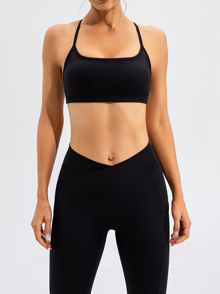 Push-Up-Sport-BH mit gekreuzten Trägern