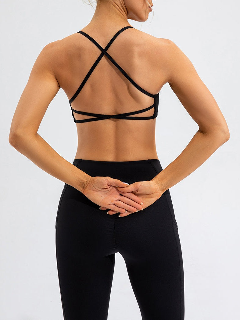 Push-Up-Sport-BH mit gekreuzten Trägern