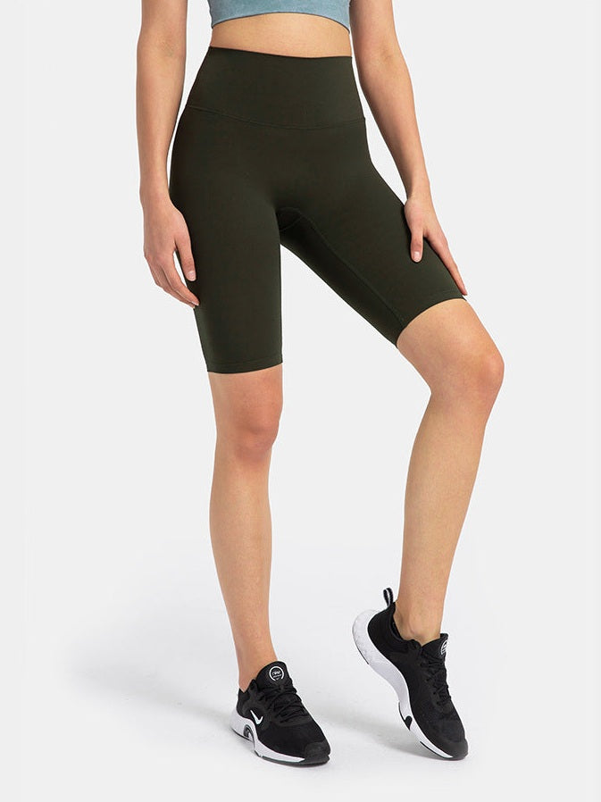 Yoga-Shorts mit hohem Bund