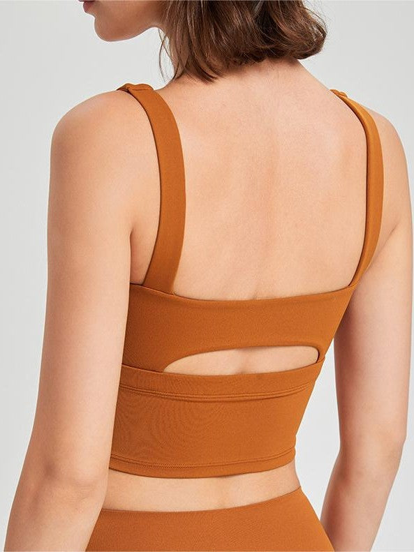 Cutout Crop Sports Bra