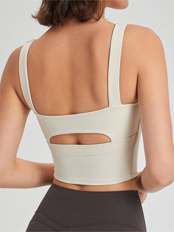 Cutout Crop Sports Bra