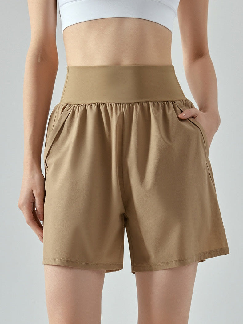 Yoga-Shorts mit hohem Bund