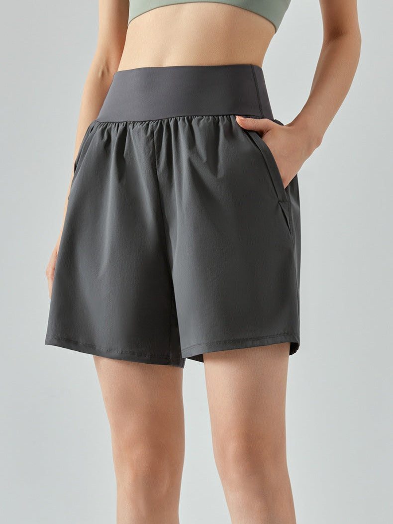 Yoga-Shorts mit hohem Bund