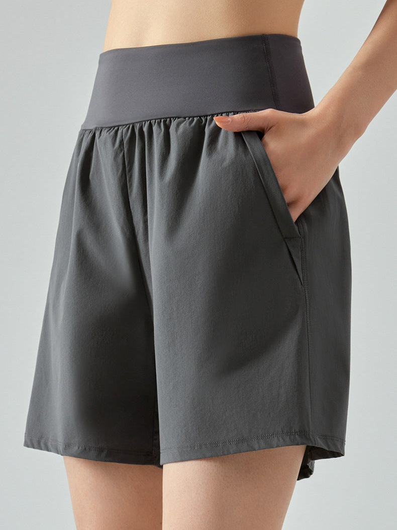 Yoga-Shorts mit hohem Bund