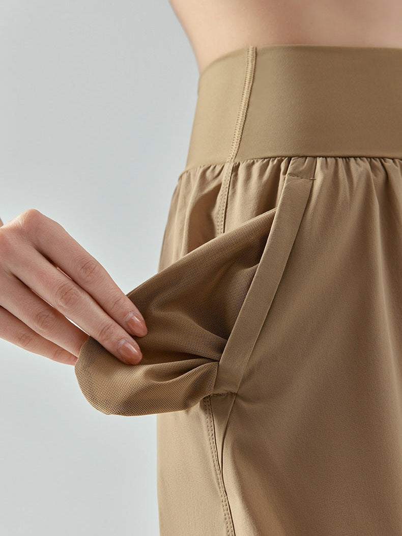 Yoga-Shorts mit hohem Bund