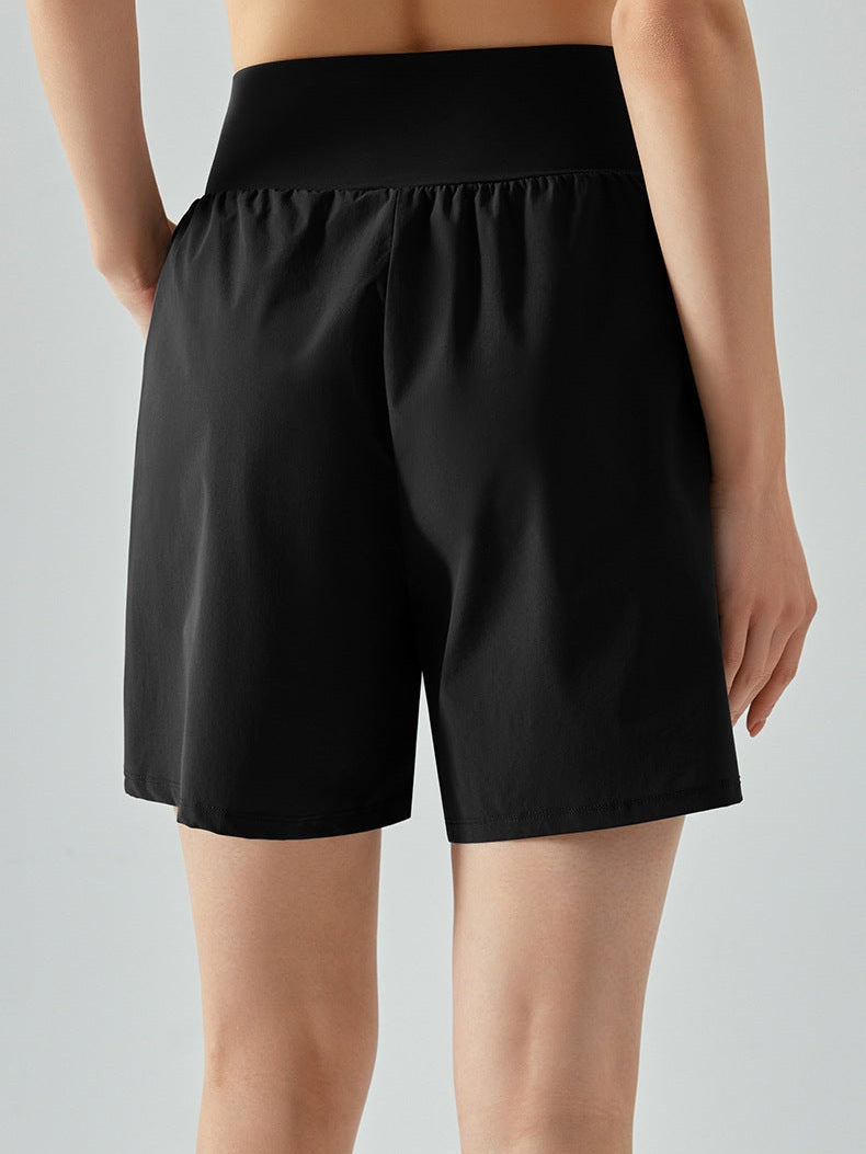 Yoga-Shorts mit hohem Bund