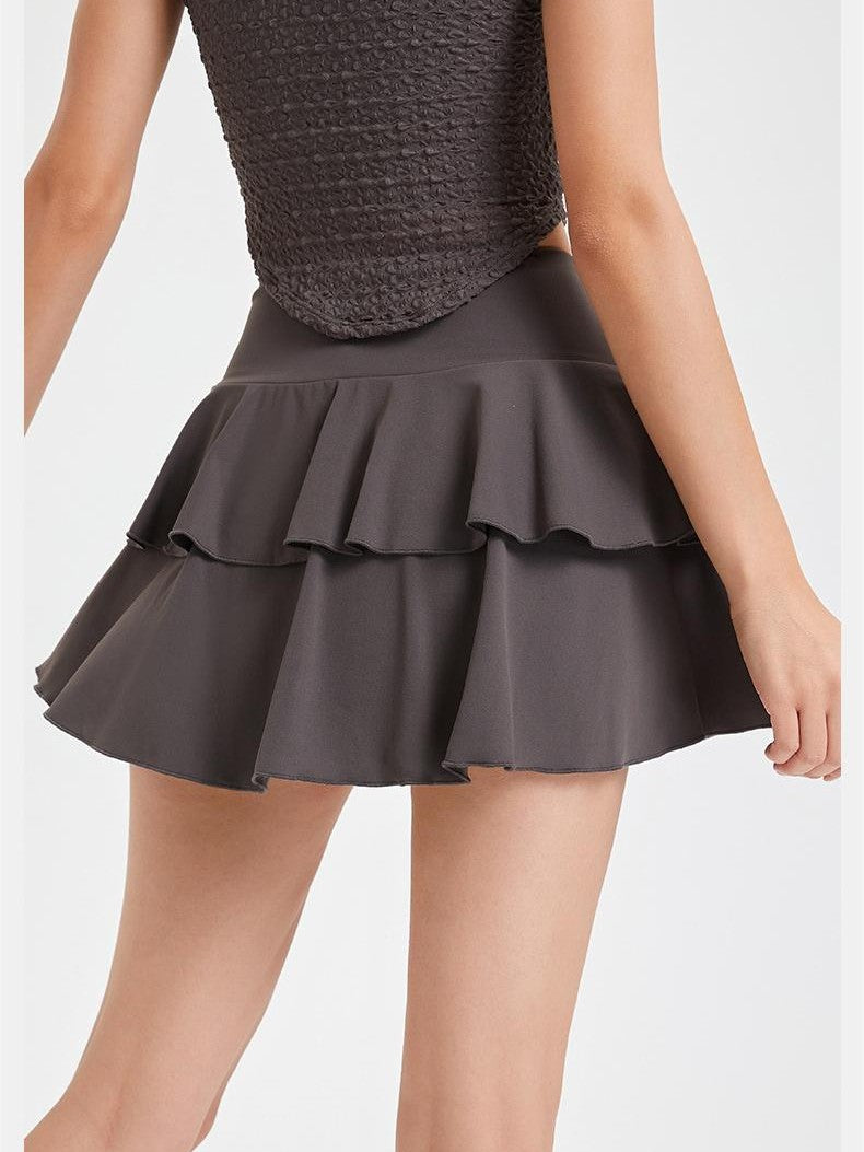 A-Line High-Waist Sports Skirt