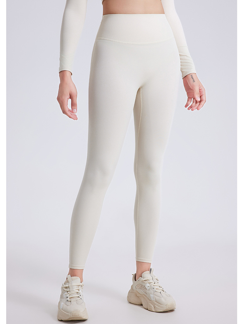 بنطال يوغا عالي الخصر مع طيات وجيب