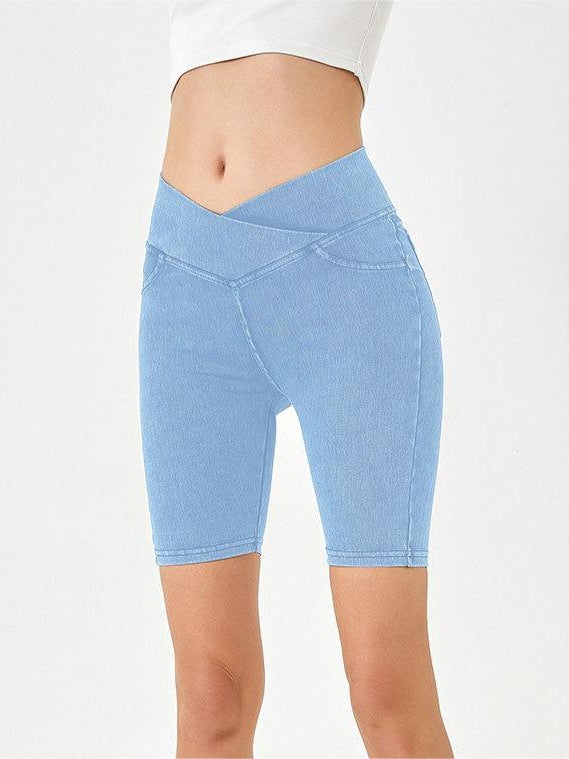 Cross High Waist Shorts