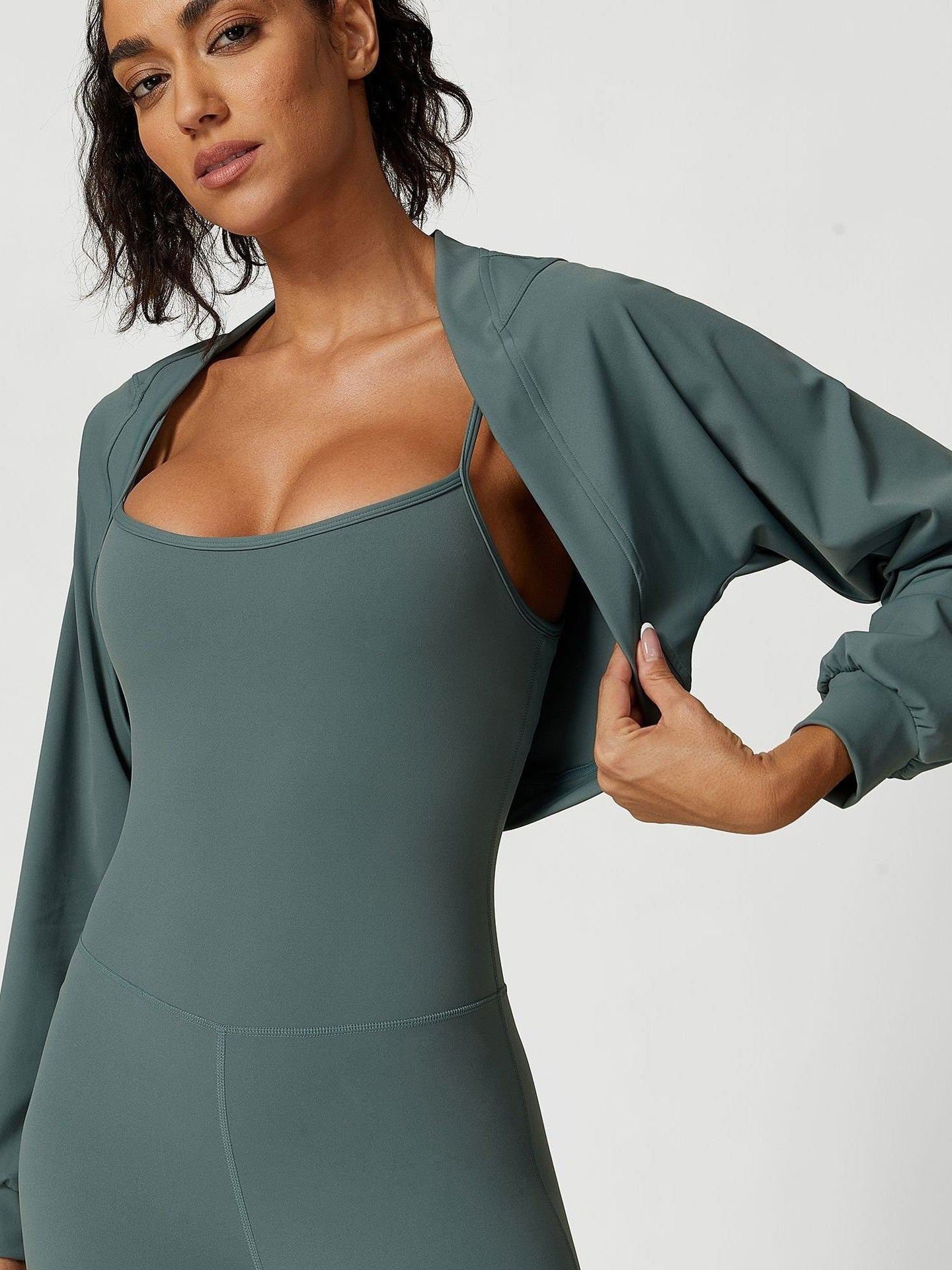 Schal-Cape-Strickjacke