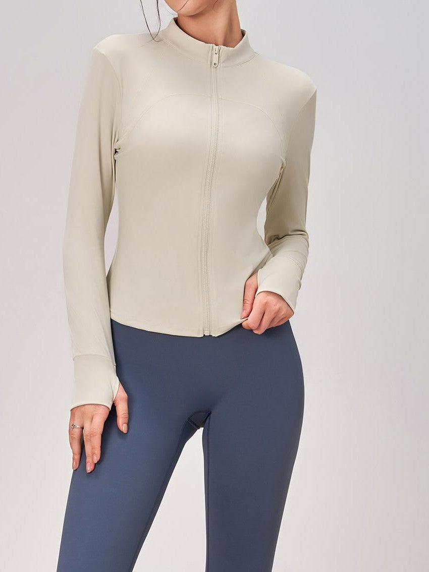 Zippered Stand-Up Jacket