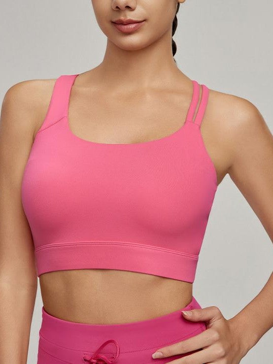 Asymmetric Crossback Sports Bra