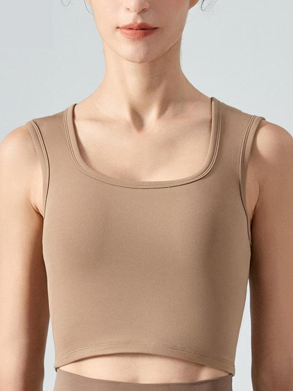 Sports Bra Square Collar
