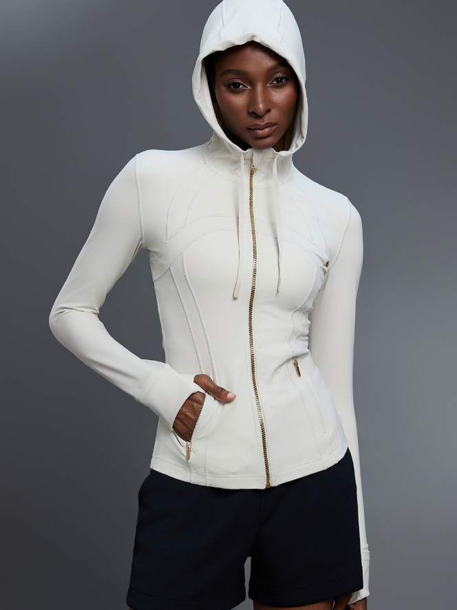 Yogajacke mit Kapuze