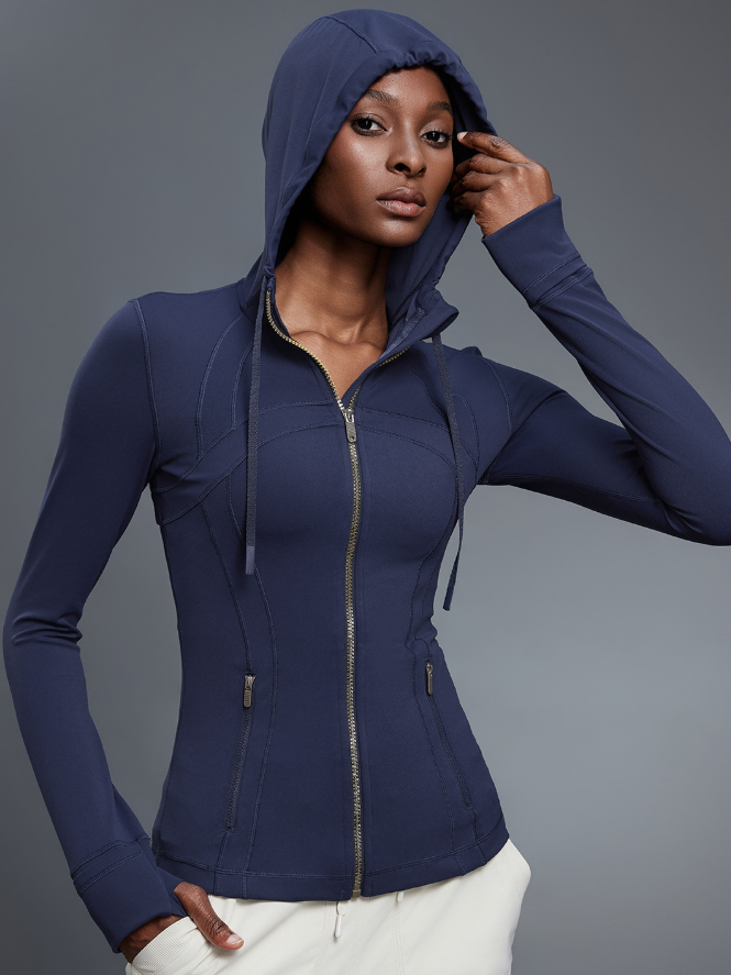 Navy Blue Golden Zipper