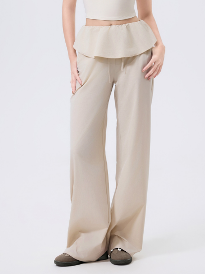 Yogahose mit hohem Bund und Kordelzug