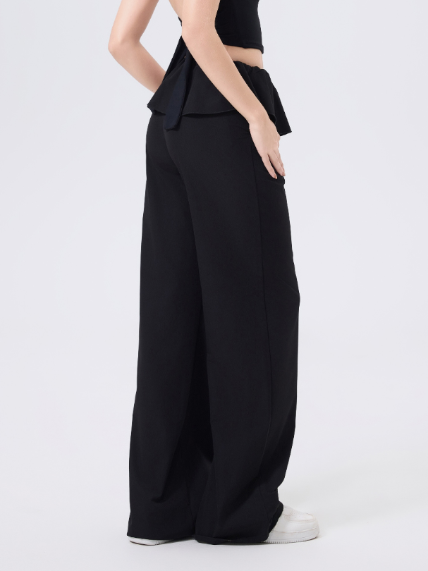 Yogahose mit hohem Bund und Kordelzug