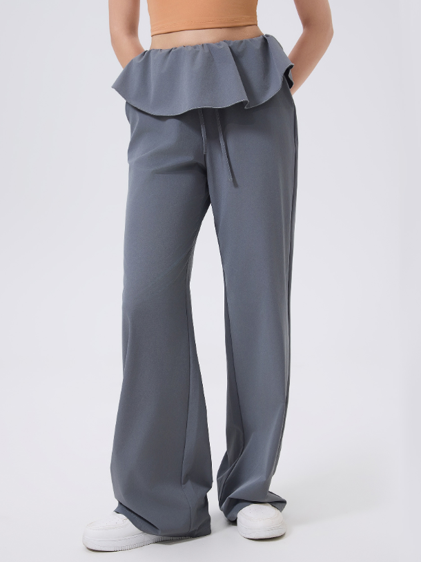 Yogahose mit hohem Bund und Kordelzug