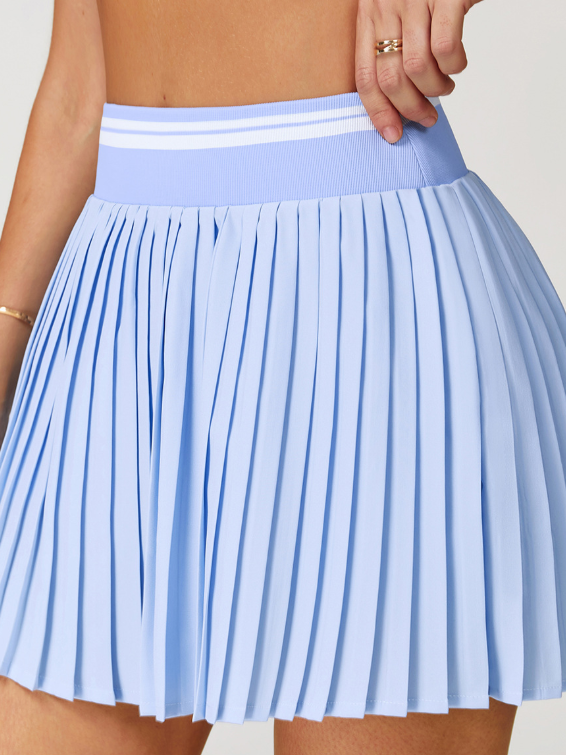 تنورة تنس مطوية بخصر مرتفع