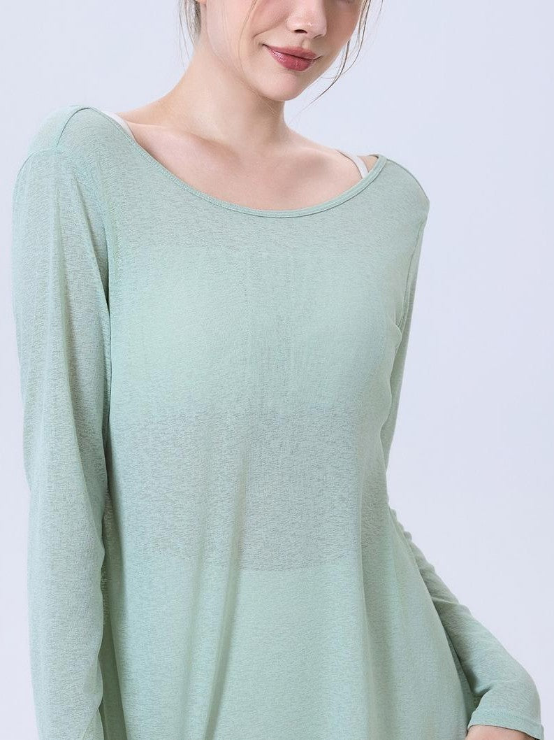 تي شيرت برباط خلفي وفتحة رقبة دائرية