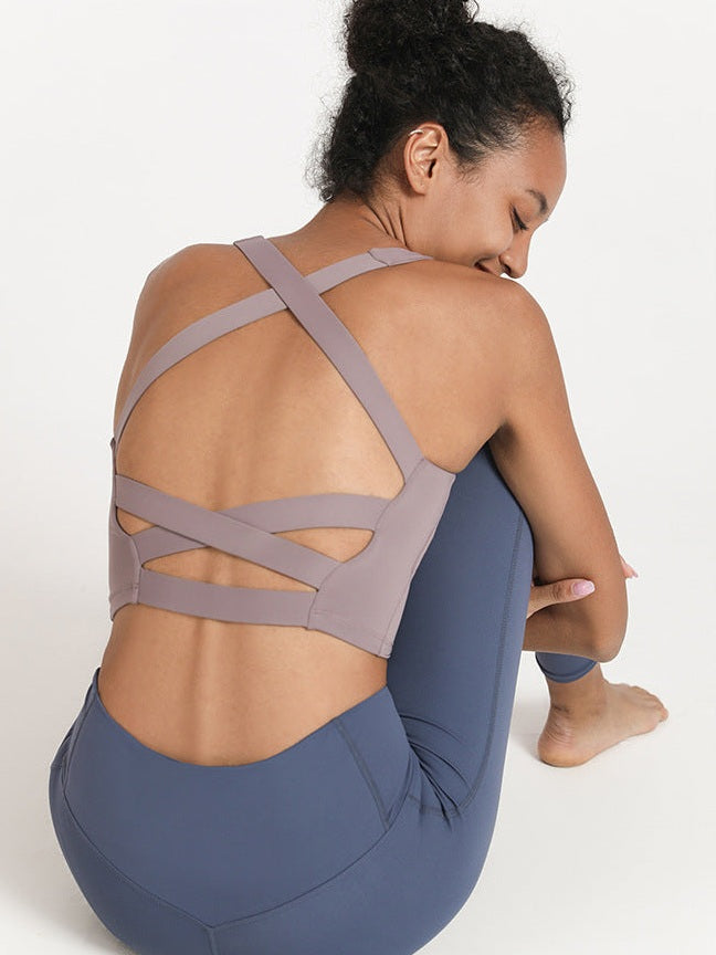 حمالة صدر رياضية متقاطعة من الخلف قابلة للفصل