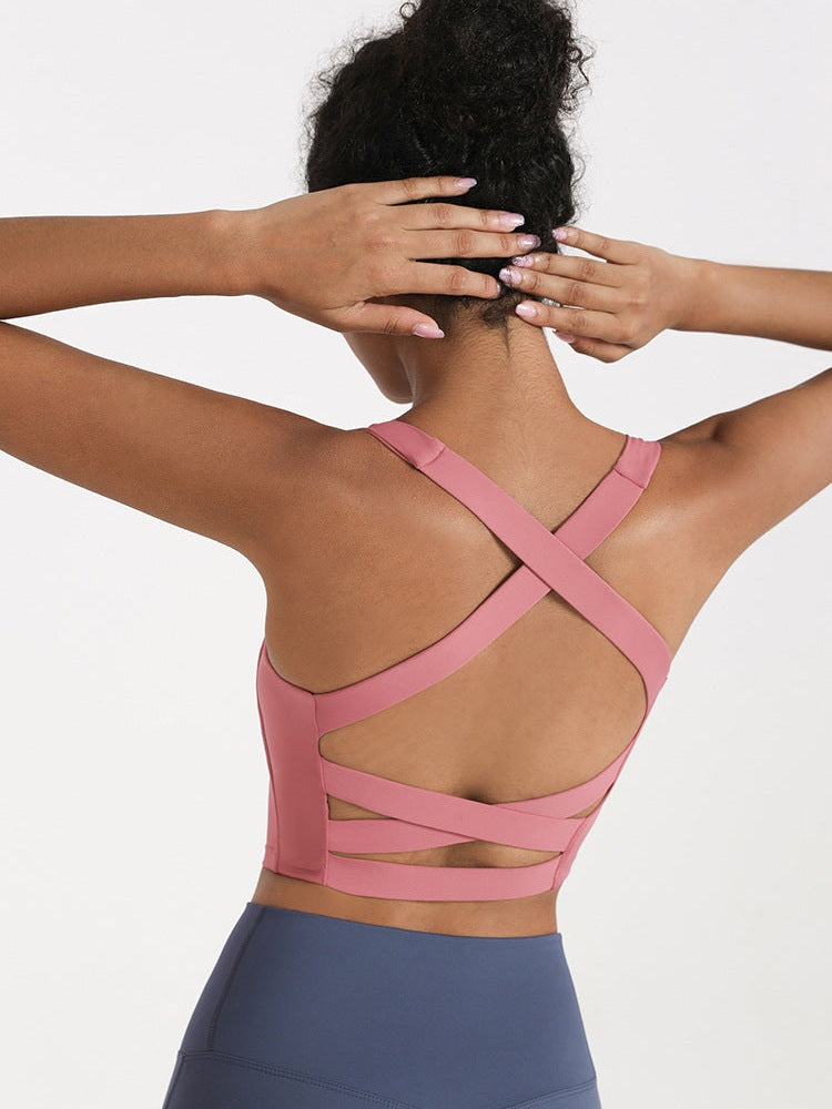 حمالة صدر رياضية متقاطعة من الخلف قابلة للفصل