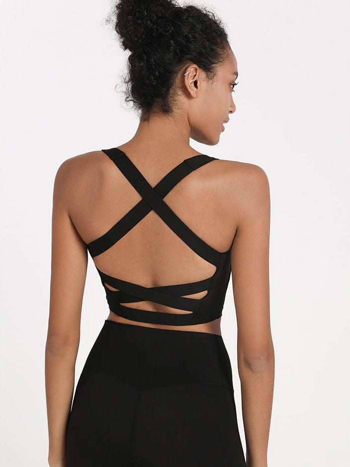 حمالة صدر رياضية متقاطعة من الخلف قابلة للفصل