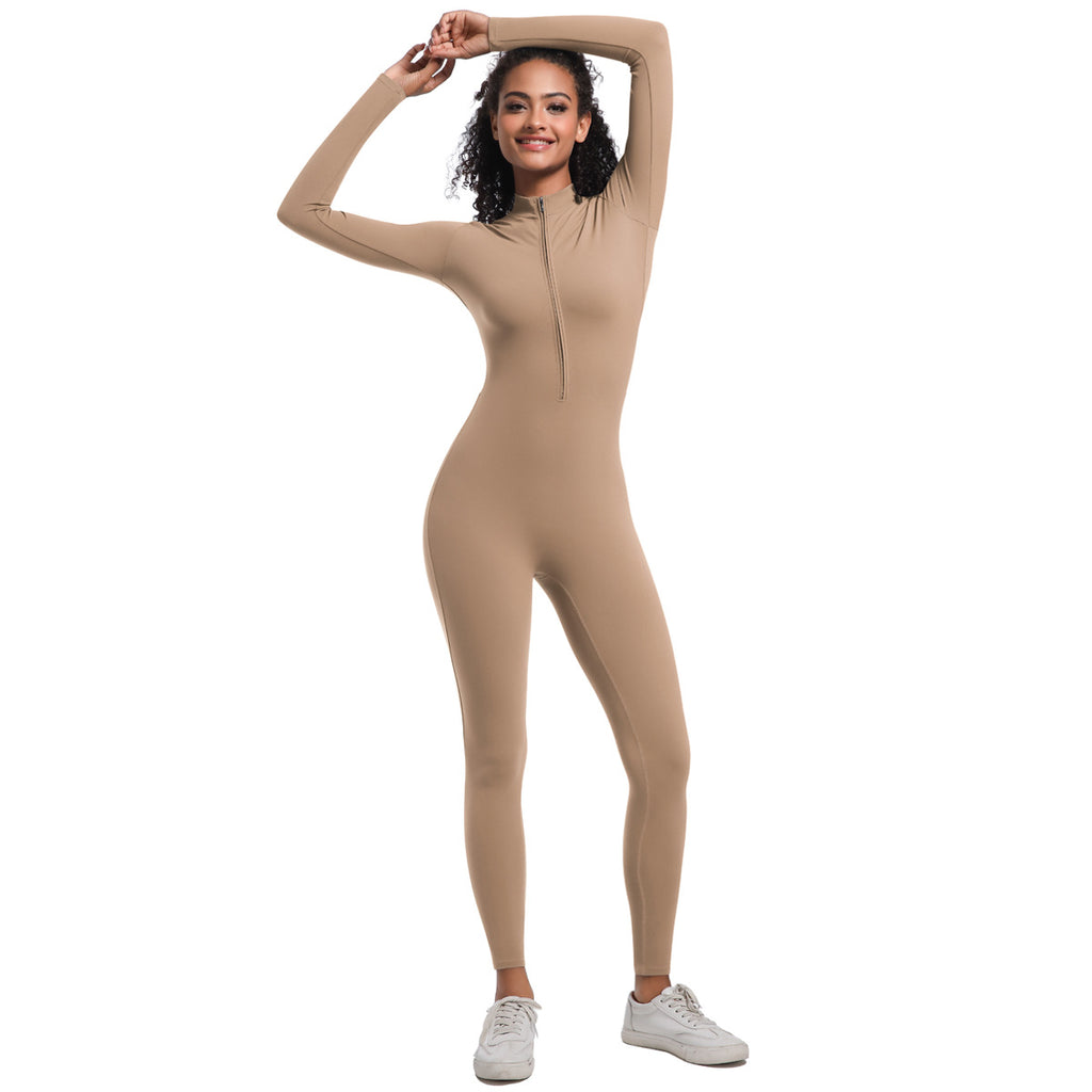 Zippered Yoga Jumpsuit