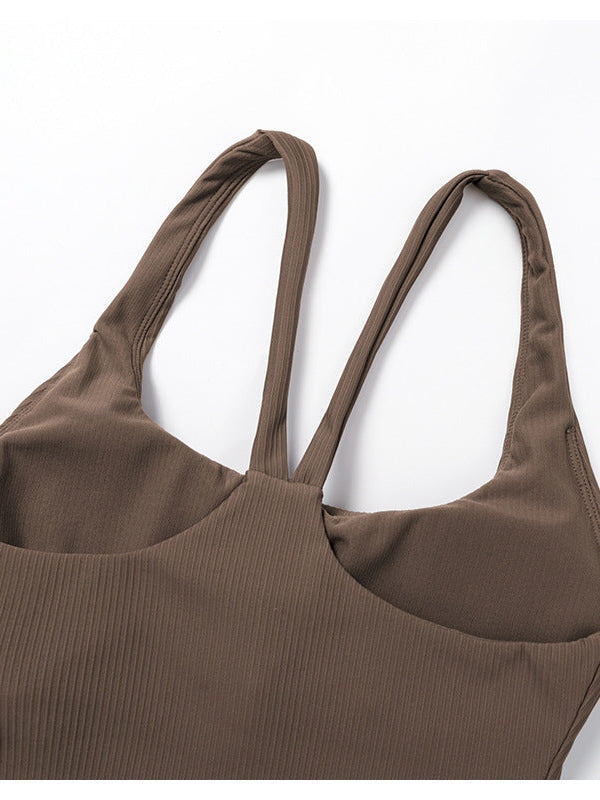 قميص يوغا ضيق الظهر