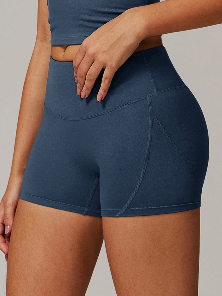 Yoga-Shorts mit hohem Bund