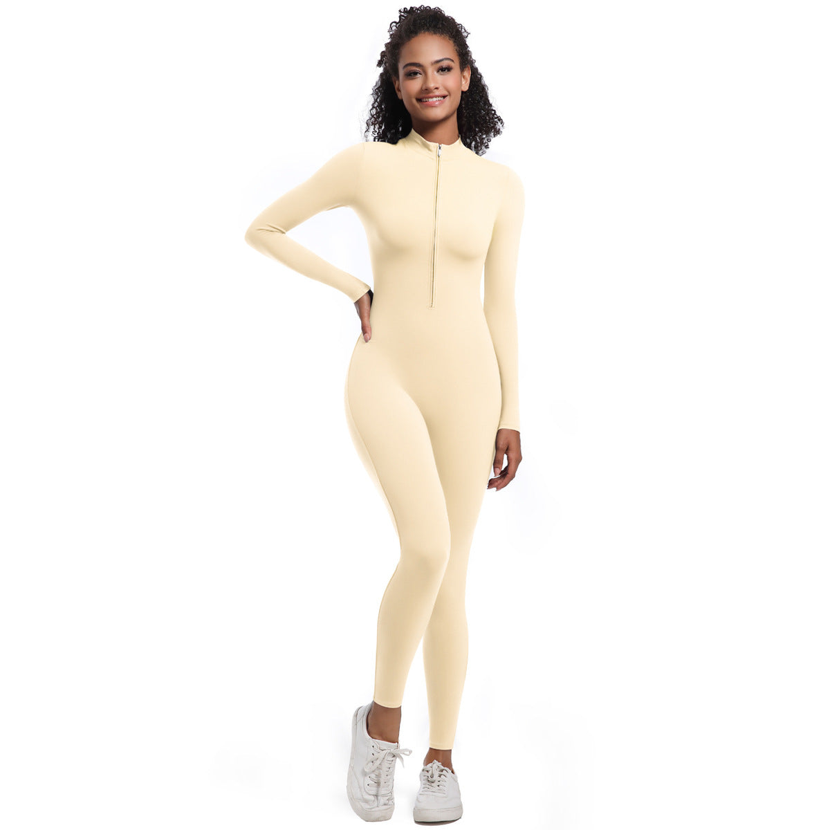 Zippered Yoga Jumpsuit