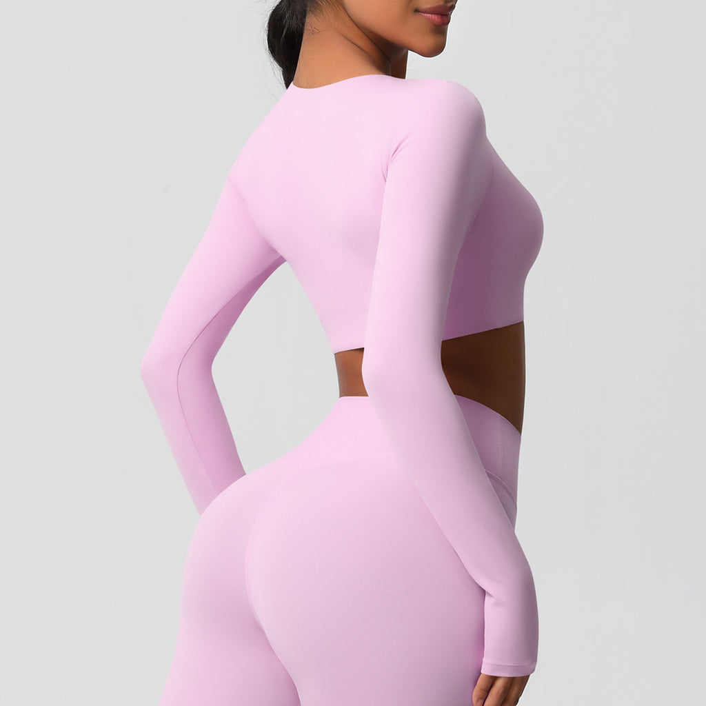 بلوزة شتوية بأكمام طويلة مع وسادة صدر