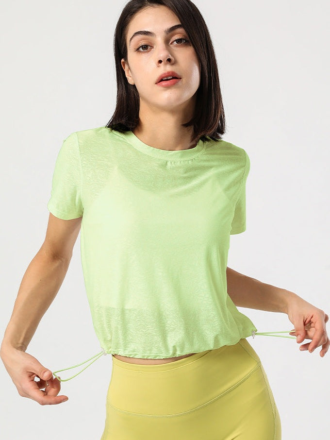 تي شيرت يوغا برقبة دائرية