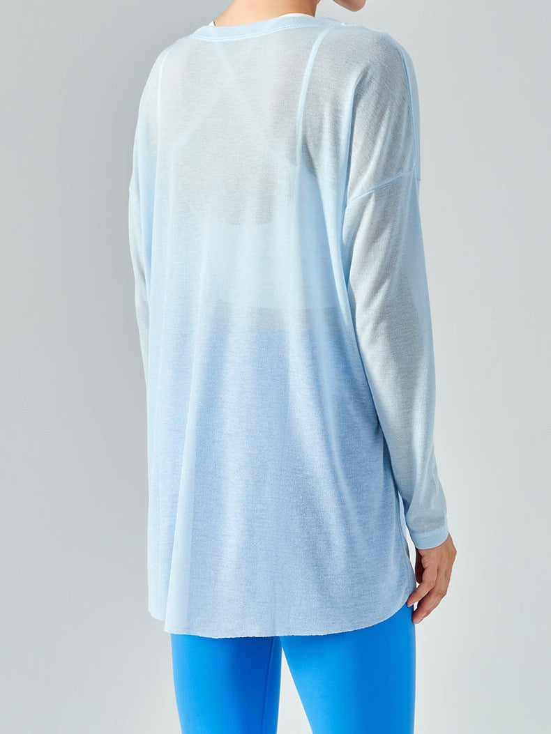 بلوزة معقودة بأكمام طويلة