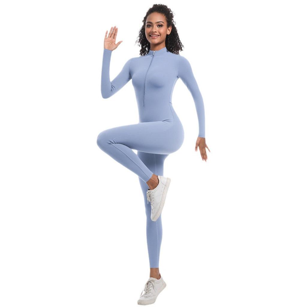 Zippered Yoga Jumpsuit