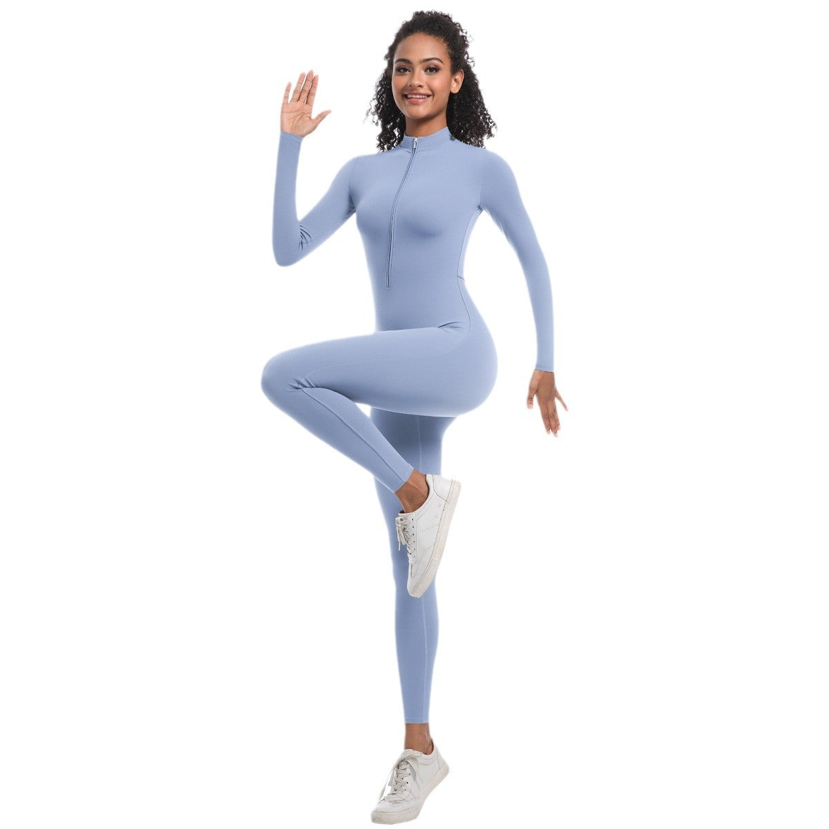 Zippered Yoga Jumpsuit
