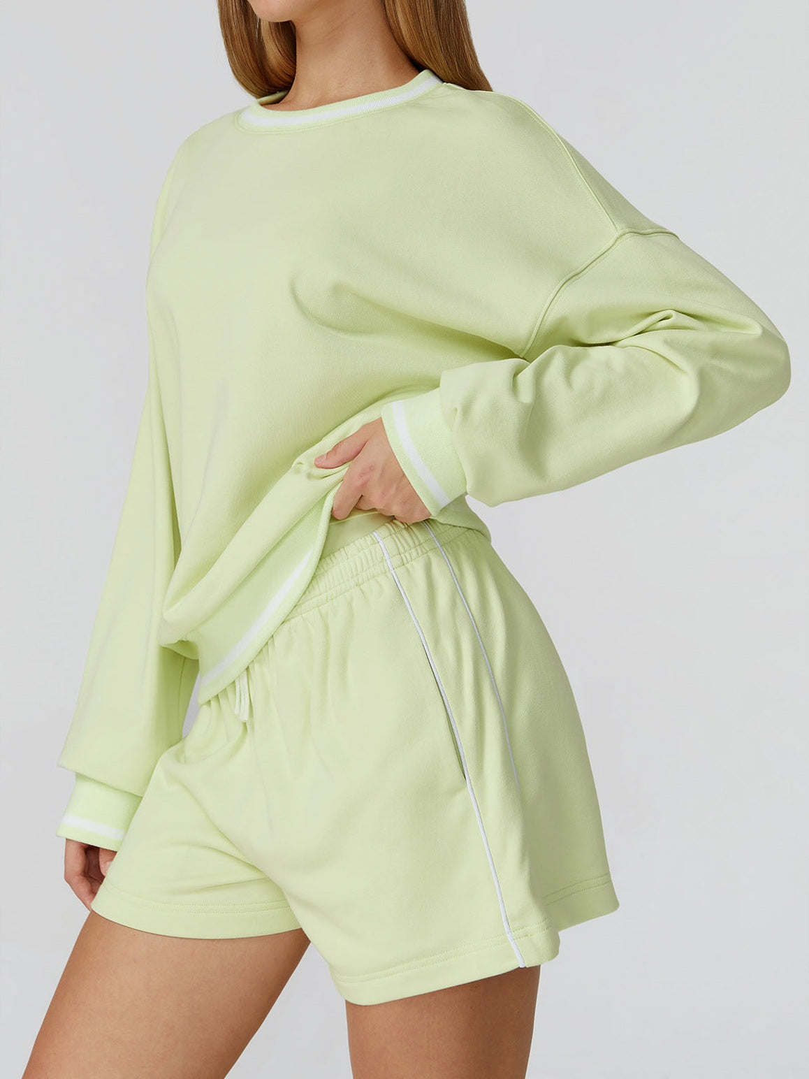 High-Waist Stripe Shorts