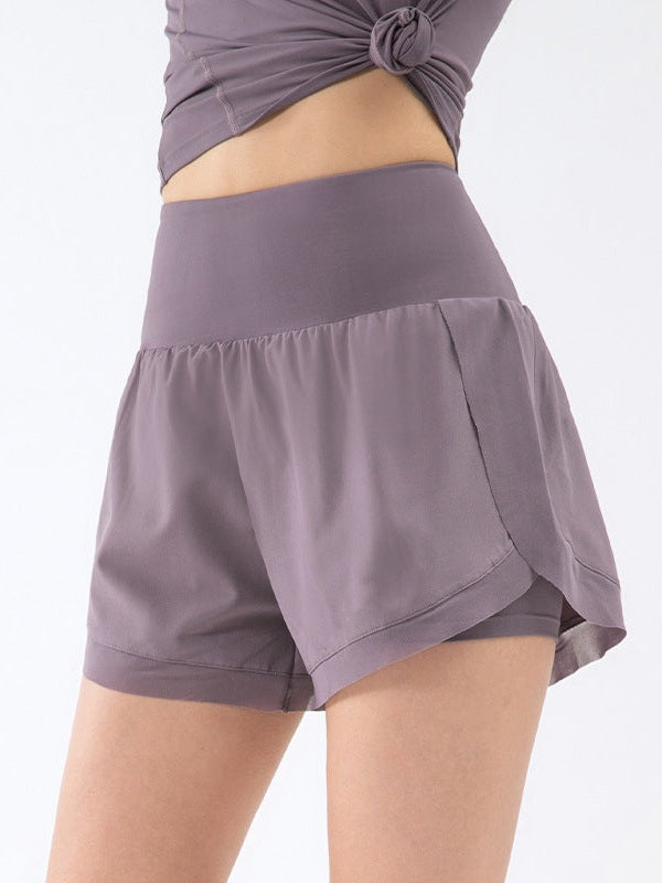 Yoga-Shorts mit hohem Bund