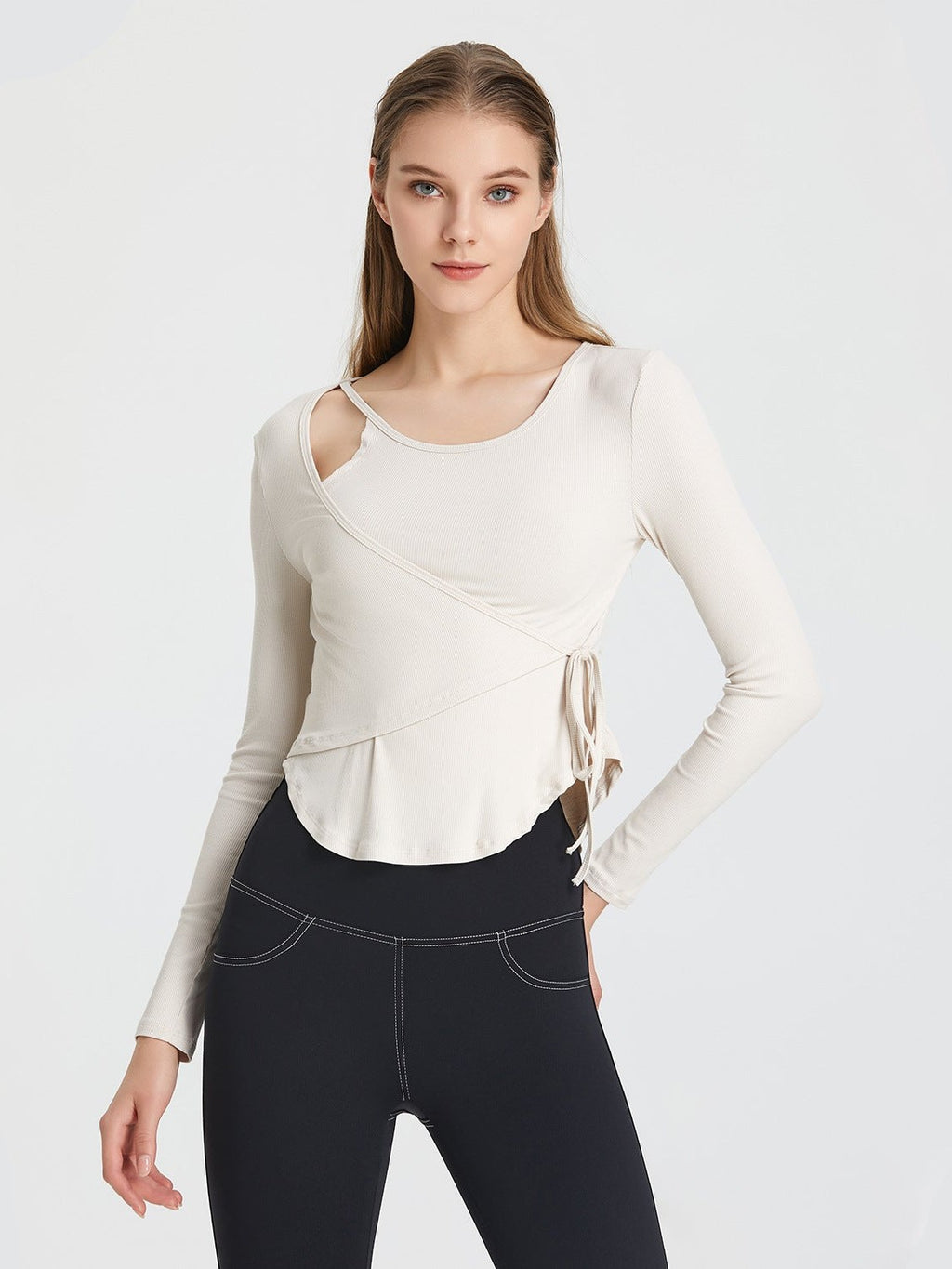 Lace Cutout Long Sleeve Top