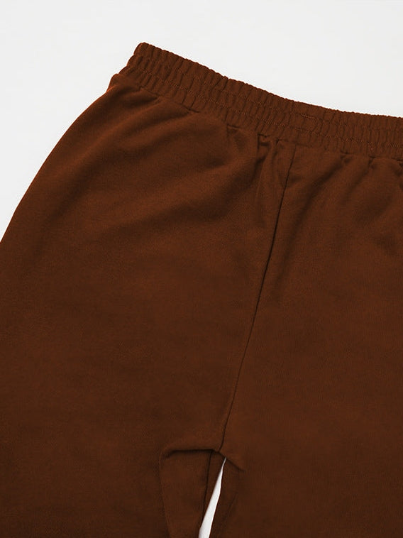 بنطال رياضي واسع الساق بخصر عالٍ