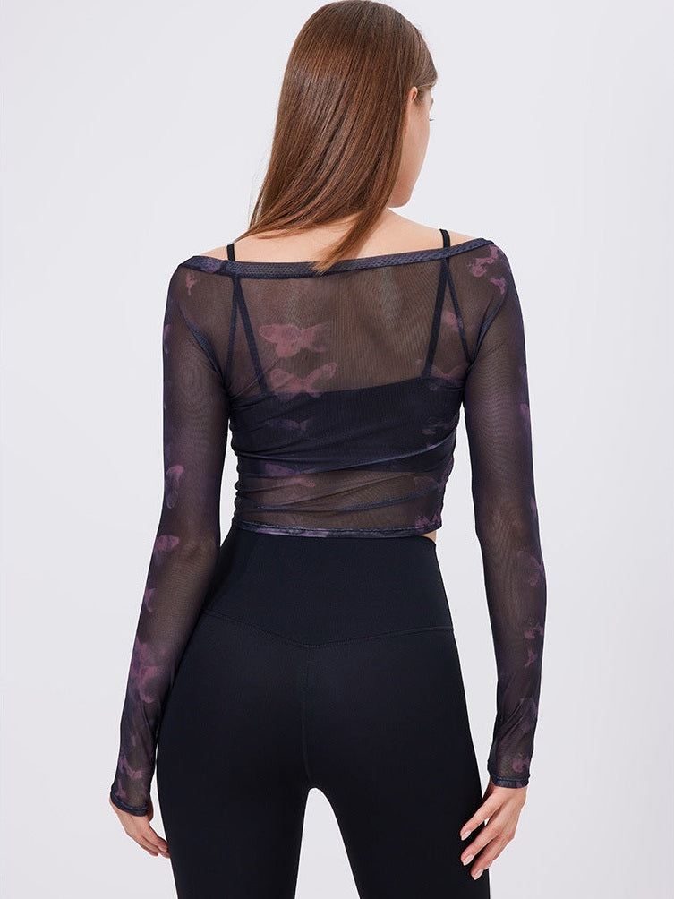 Floral Butterfly Long Sleeve T-Shirt