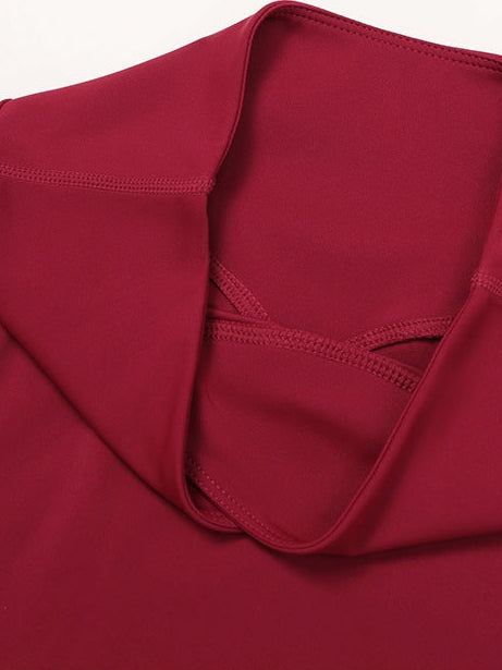 شورت يوغا بخصر متقاطع